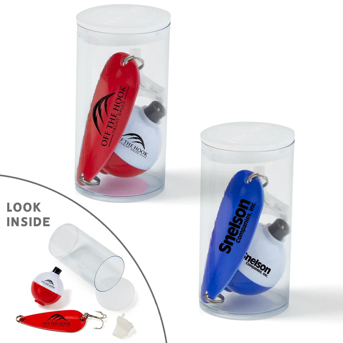 Classic Spoon Fishing Lure and Bobber in Clear Tube 1