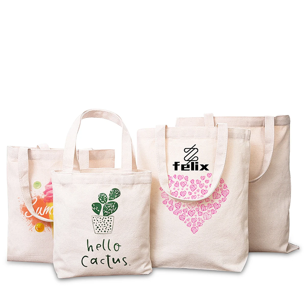Cotton Tote Bag Lightweight Reusable Grocery Shopping Canvas Bags, custom tote bag with logo imprint 1