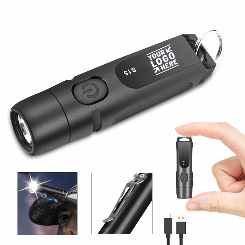 Camping Travel Rechargeable Keychain 650 High Lumens EDC Pocket Mini Flashlight