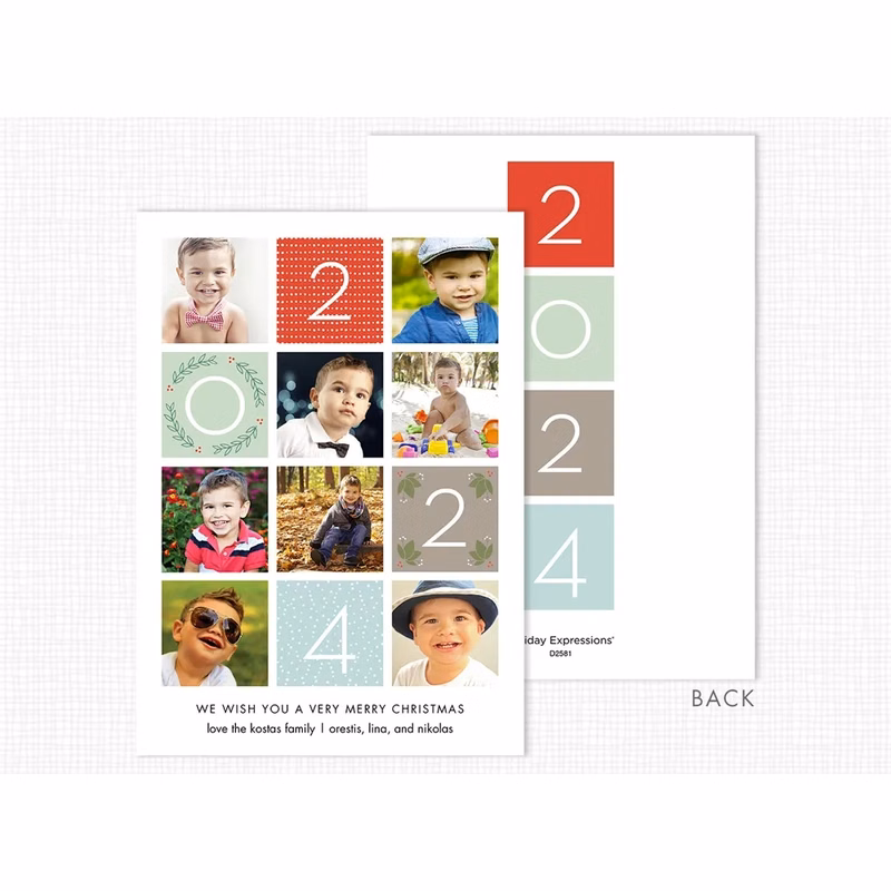 Memories Collage Christmas Photo Card