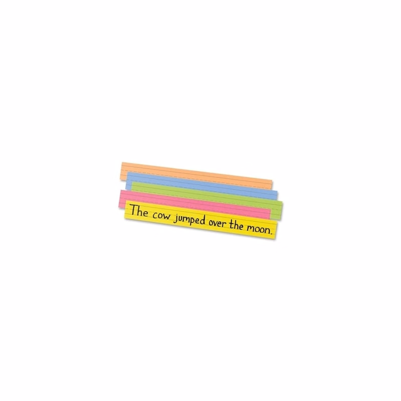 Sentence Strips - Bright Colors 1.5" Single Line Ruled Dual Sided