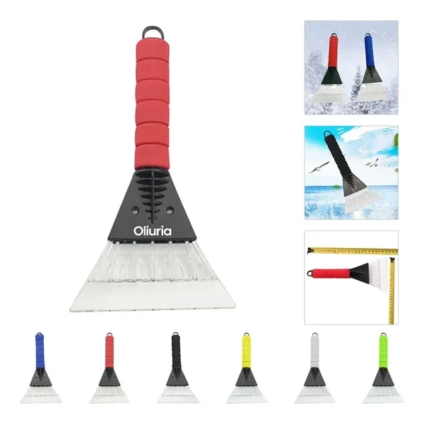 Custom Foam Grip Ice Scraper 9.8 x 5.1 Inches — Winter Car Care Snow Removal 1