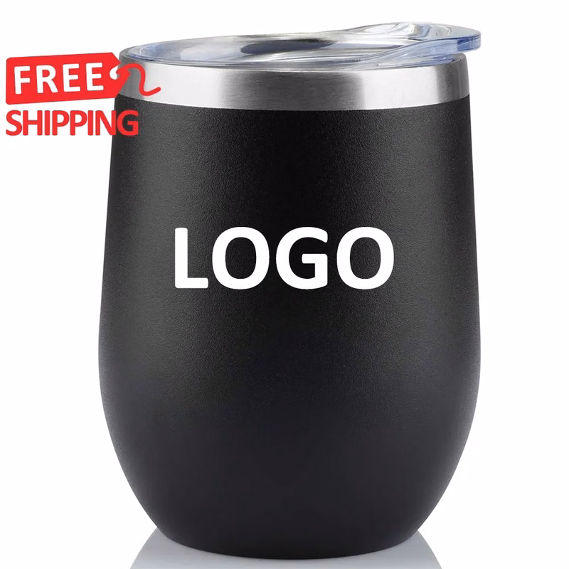 12 oz Stainless Steel Wine Tumbler with Lid