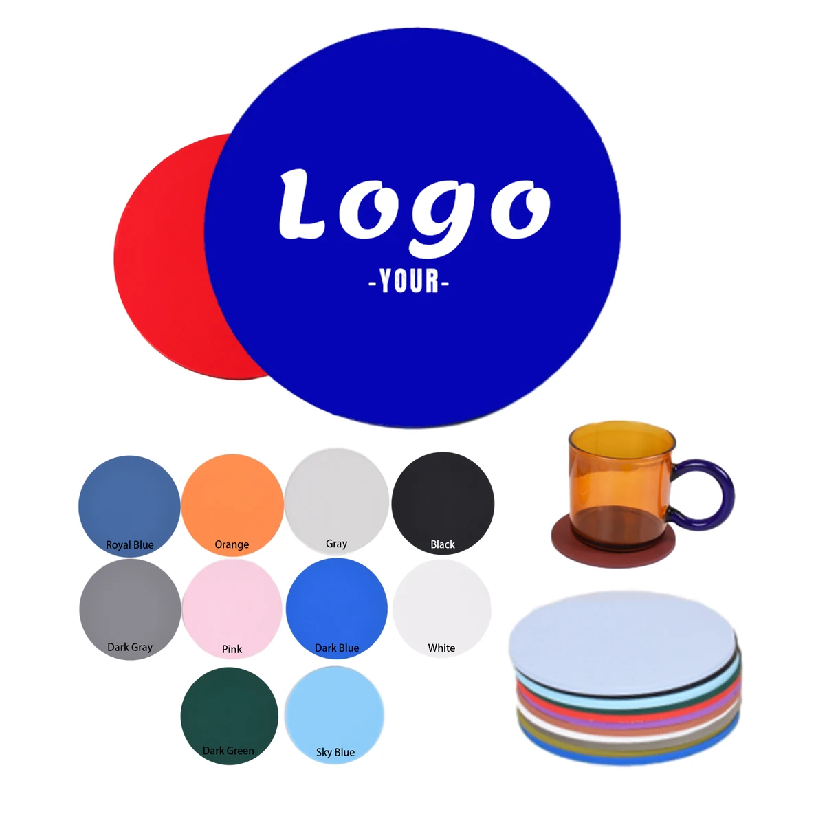 Round Non-Slip Coasters 1