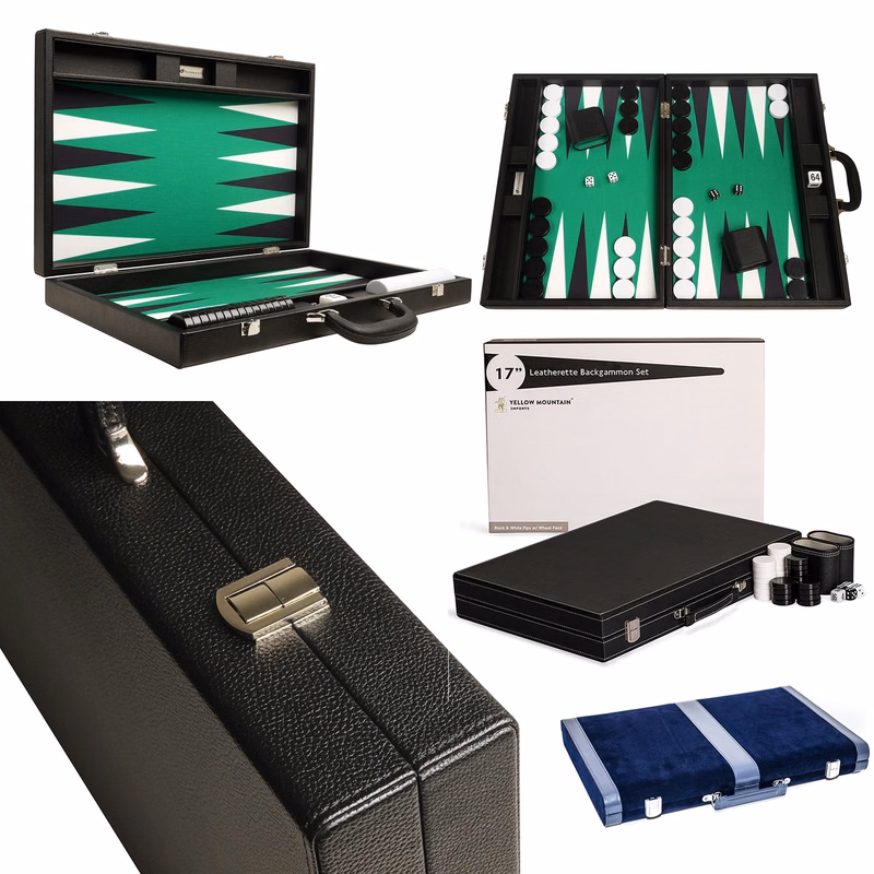 Top Backgammon Set Classic Board Game Case