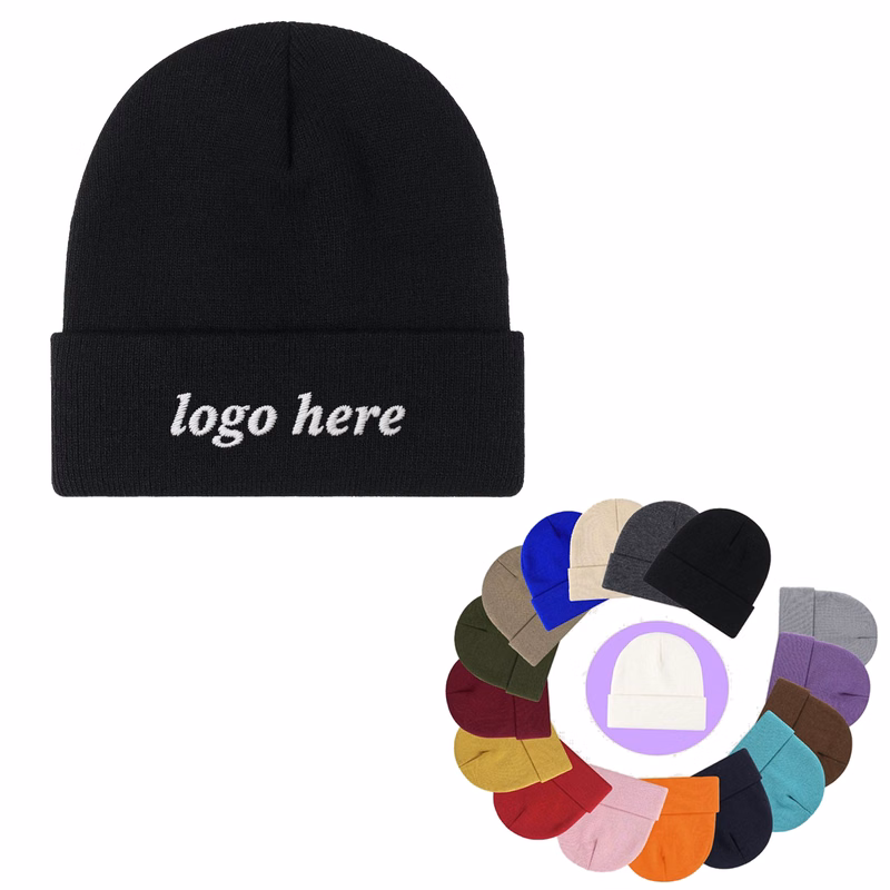 MOQ 50 pcs Custom Logo Knit Hat