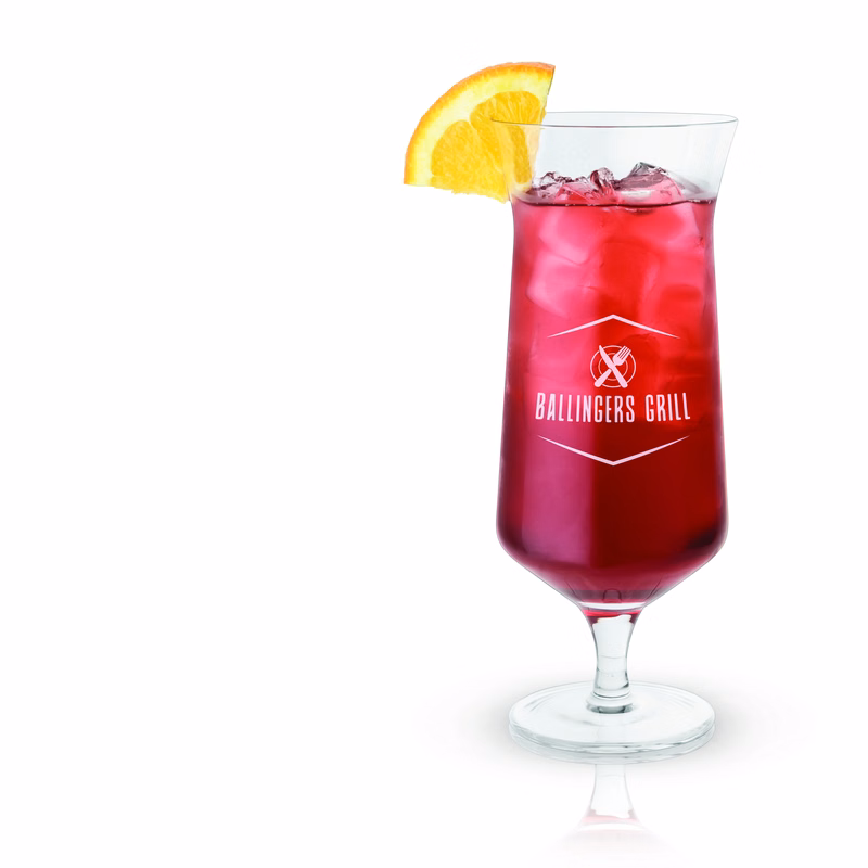 Viski® Angled Crystal Hurricane Glass, set of 2