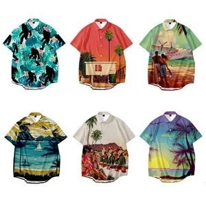 Short Sleeve Men Hawaiian Shirts 1