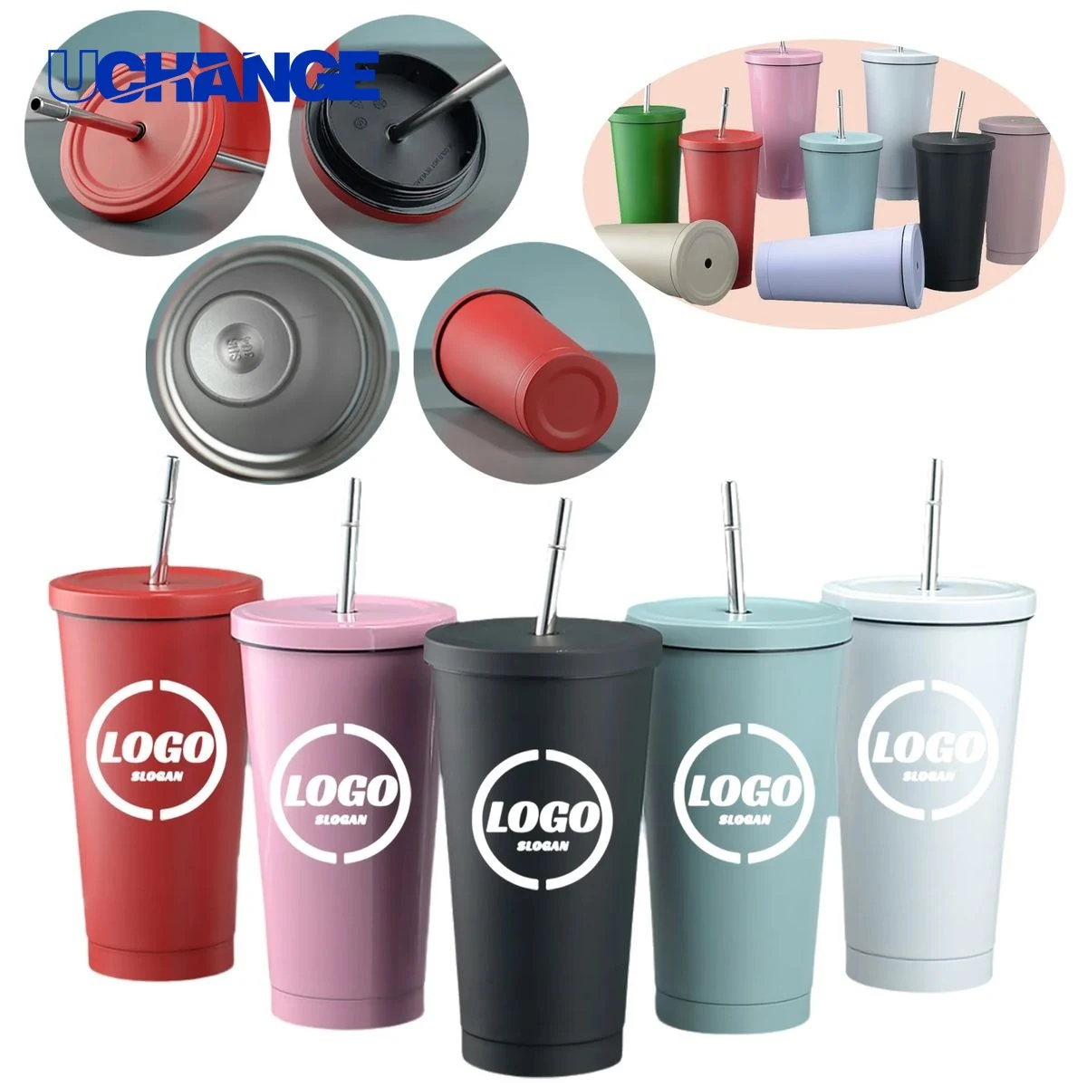 Custom Stainless Steel Straw Cup Tumbler 1