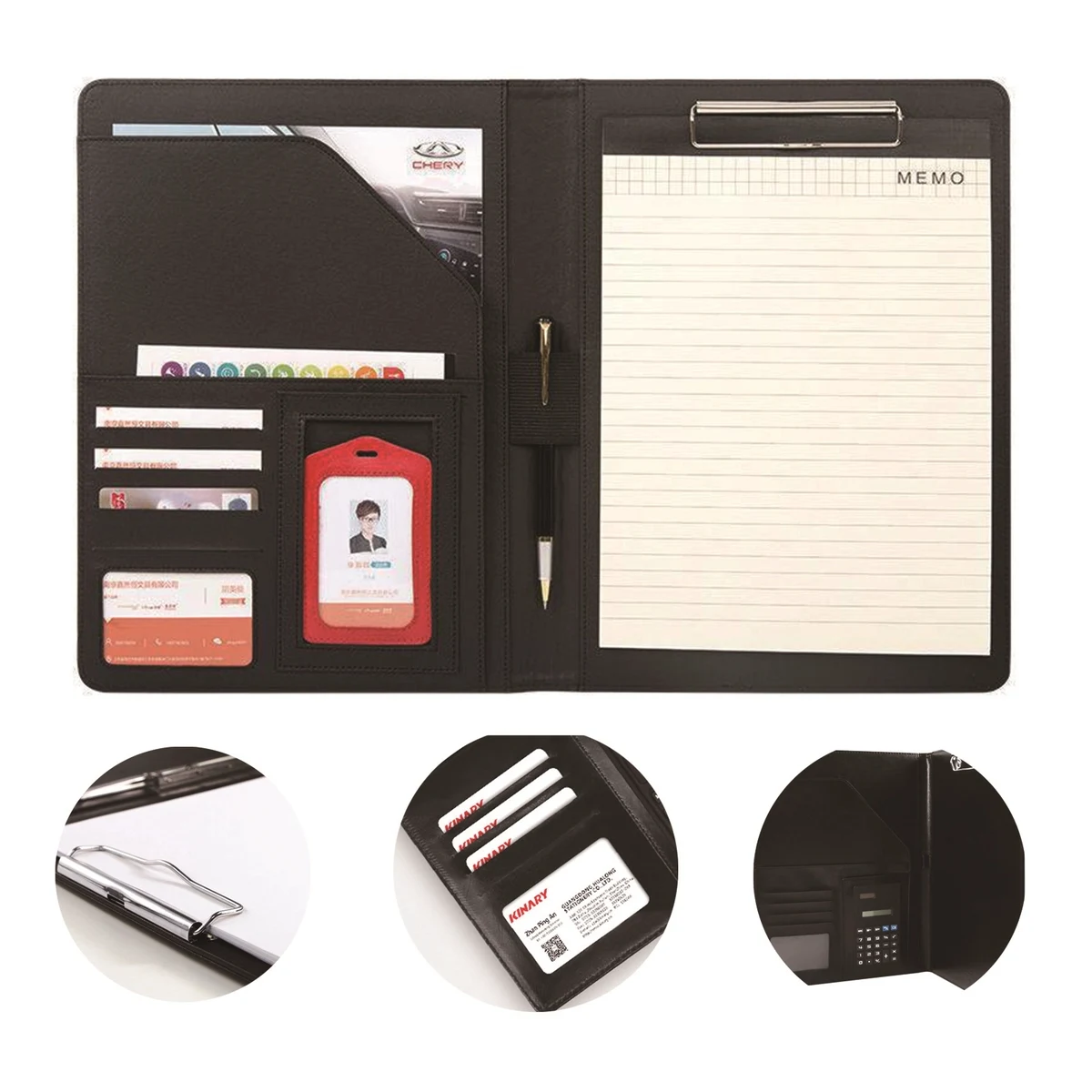 A4 Pu Leather File Folder Without Calculator 1