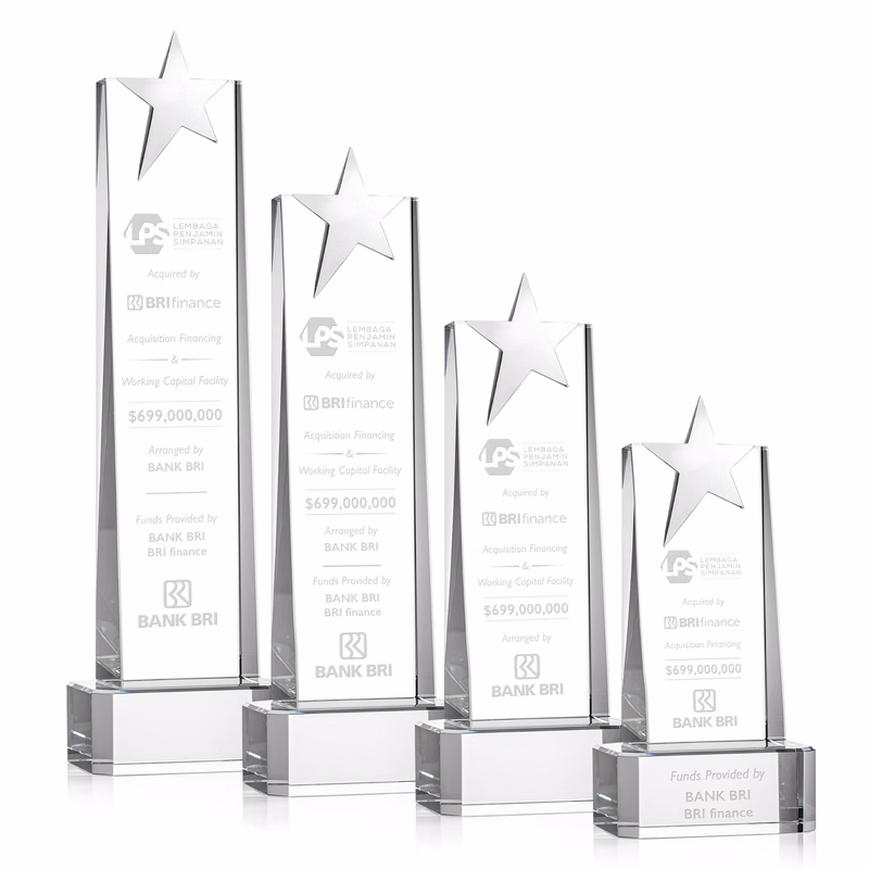 Fanshaw Silver Star Award on Base - Clear