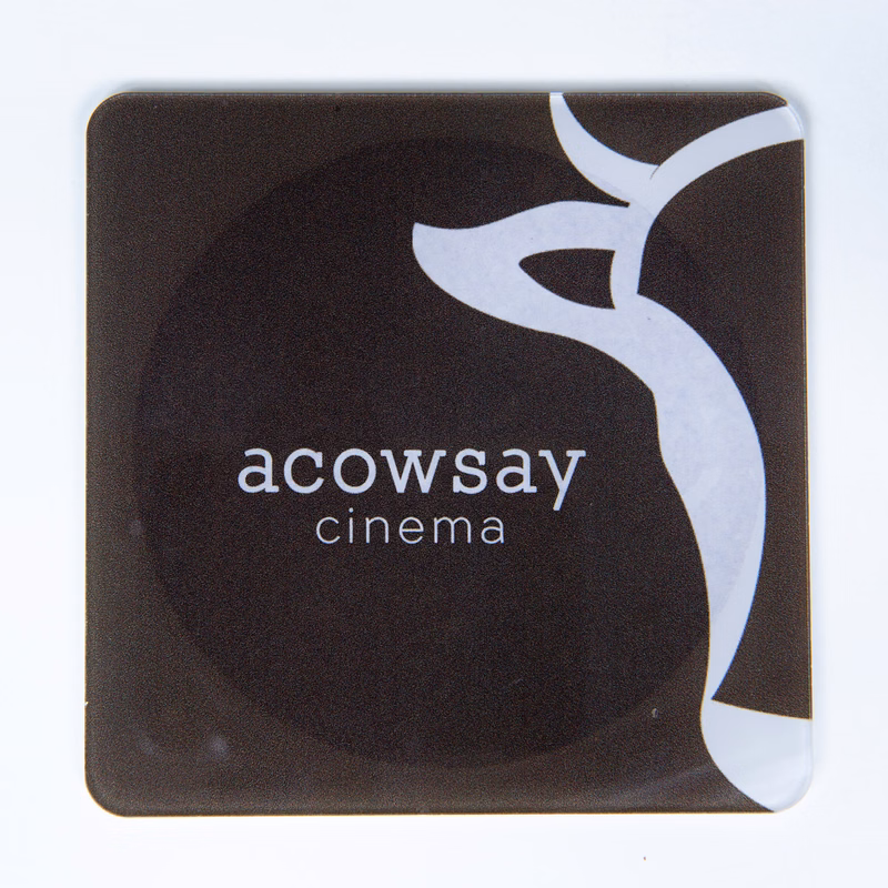 USA Made Square Acrylic Coasters w/Cork Back (3.5")