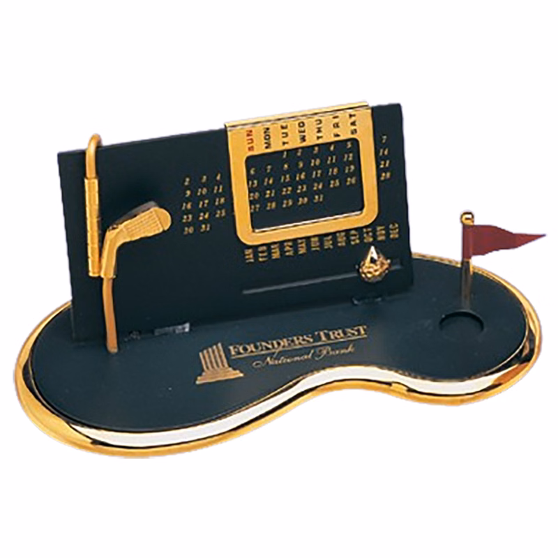 DESK PERPETUAL CALENDAR W/ GOLF THEME