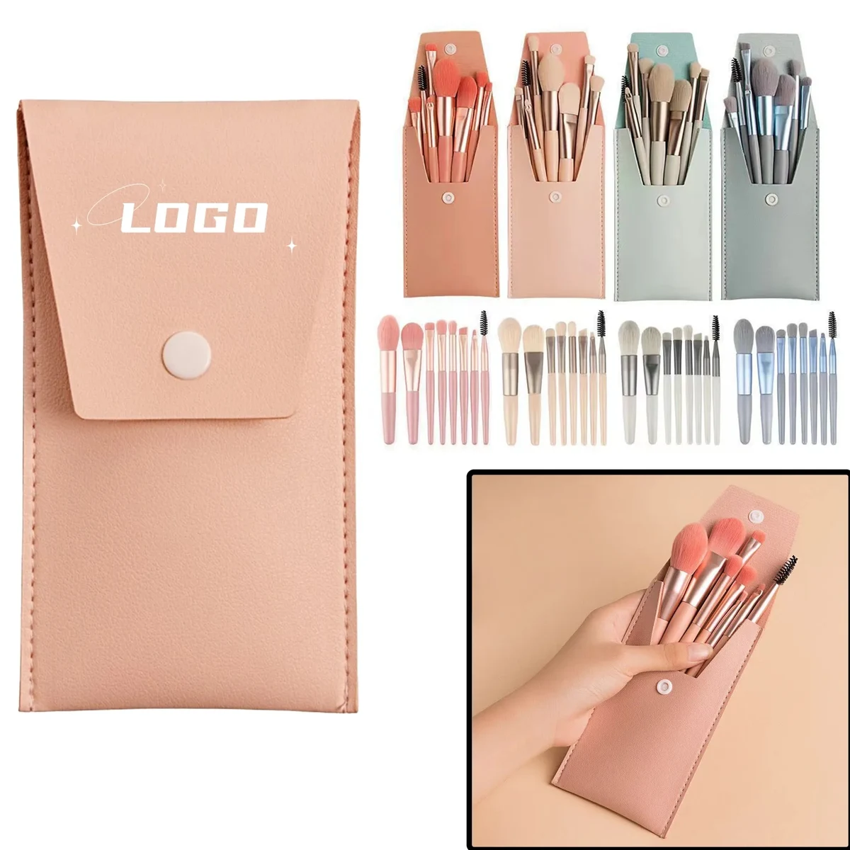 8 Pcs Travel Makeup Brush Set 1