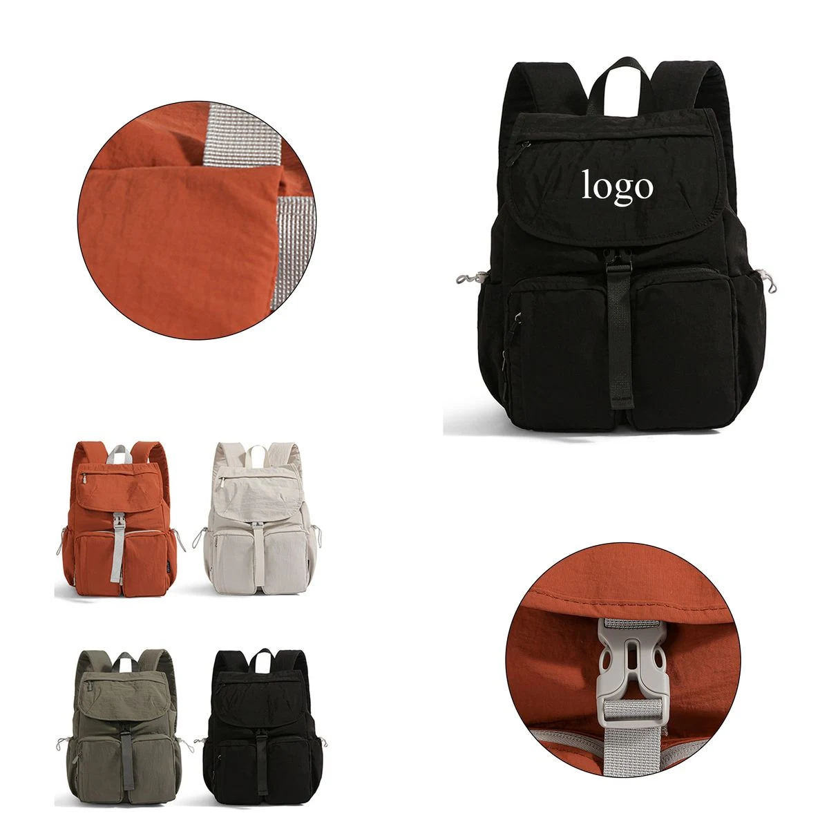 Light Multi-pocket Student Backpack 1