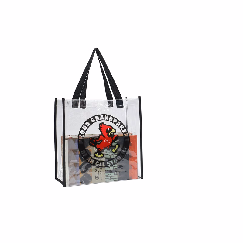 Clear Vinyl Stadium Compliant PVC Tote Bag