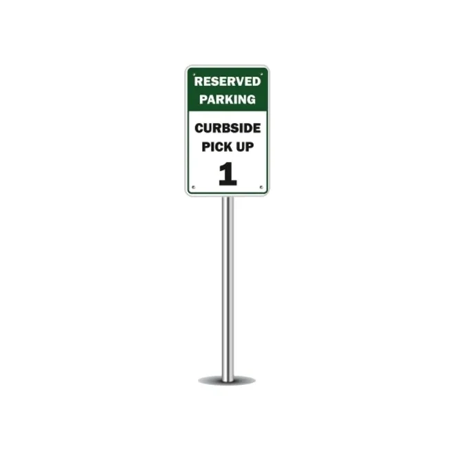 Reserved Parking Curbside Pick Up Signs (1ft x 1ft) SQFT 1