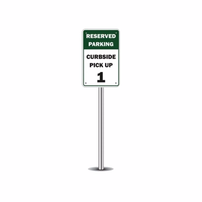 Reserved Parking Curbside Pick Up Signs (1ft x 1ft) SQFT