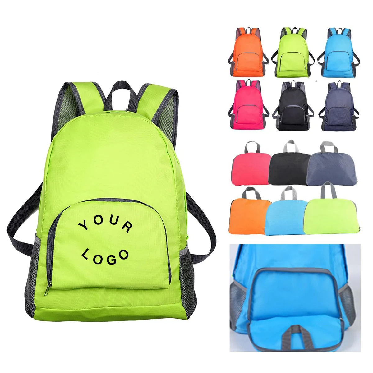 Coated Nylon Foldable Backpack for Travel or Camping 1