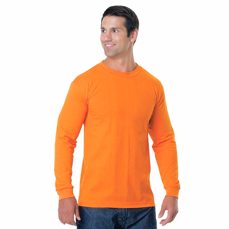 Non-ANSI USA-Made Poly-Cotton Safety Long Sleeve T-Shirt