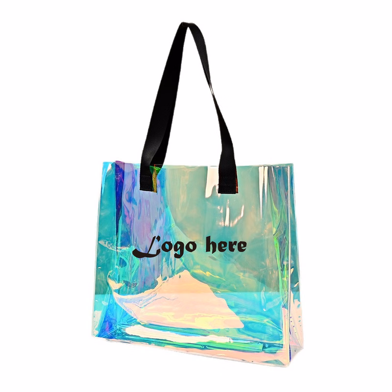 Holographic Transparent PVC Tote Bag