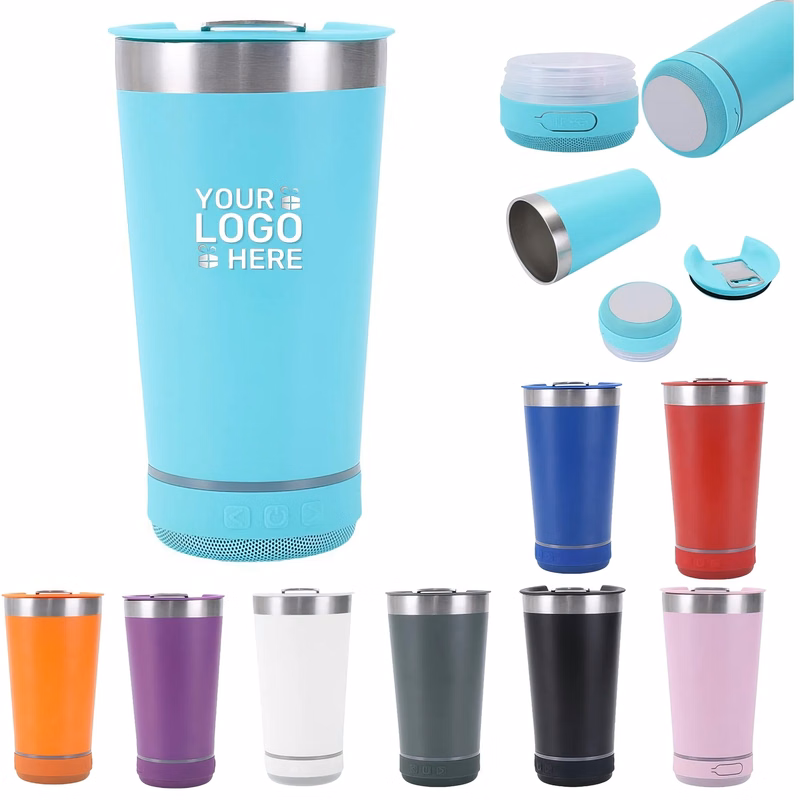 Stainless Steel Thermos Cup Car Bluetooth Stereo Beer Mug