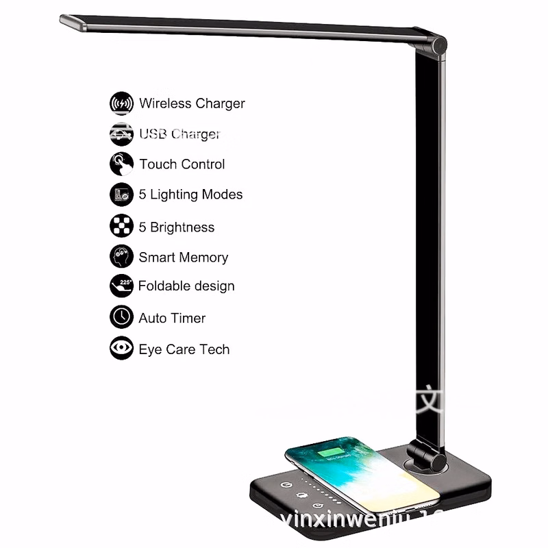 Multifunctional LED Desk Lamp with Wireless Charger