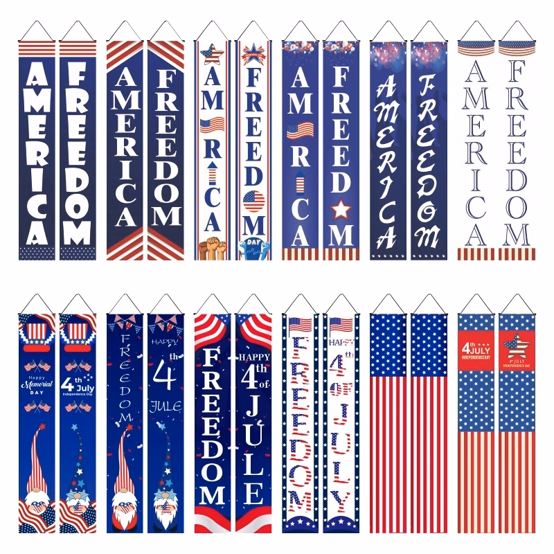 4th of July Porch Signs, Independence Day Door Banners