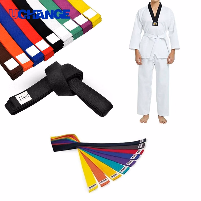 Karate Judo Taekwondo Training Belt with Woven Label Training Gear