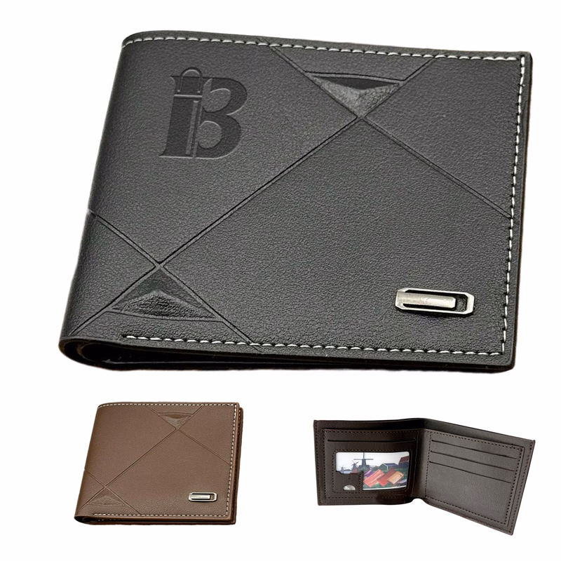 Large Capacity Ultra Thin PU Bifold Wallet