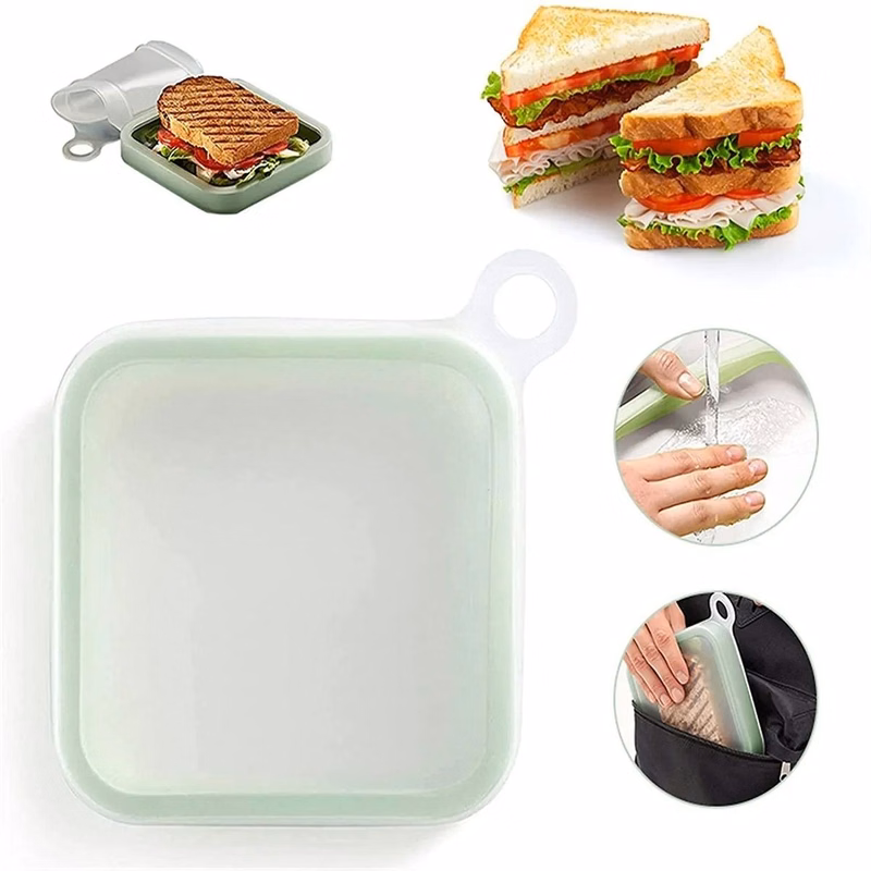 Health Portable Reusable Silicone Sandwich Case