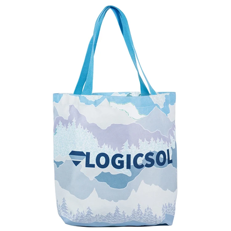 Small Wide Bottom Gusset PolyPro Handle Tote (11"H x 14"W x 5"D) 1
