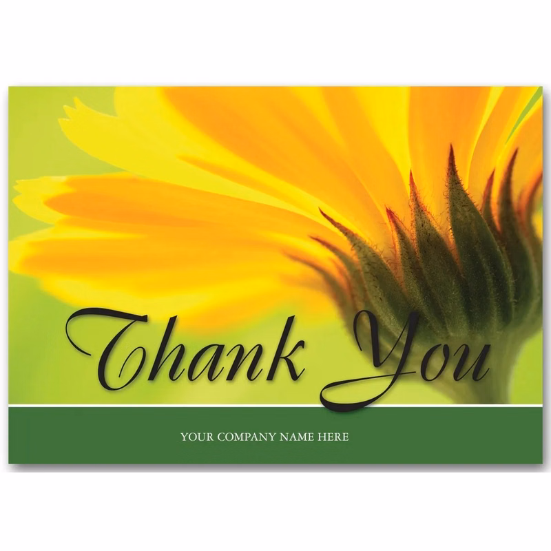 Golden Bloom Thank You Cards