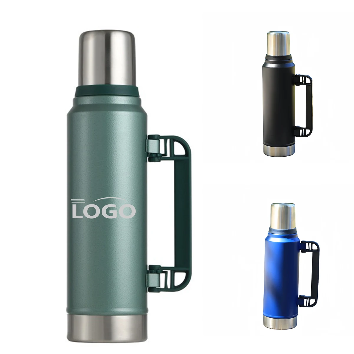 Portable 44OZ Stainless Steel Vacuum Bottle, custom water bottle with logo imprint 1