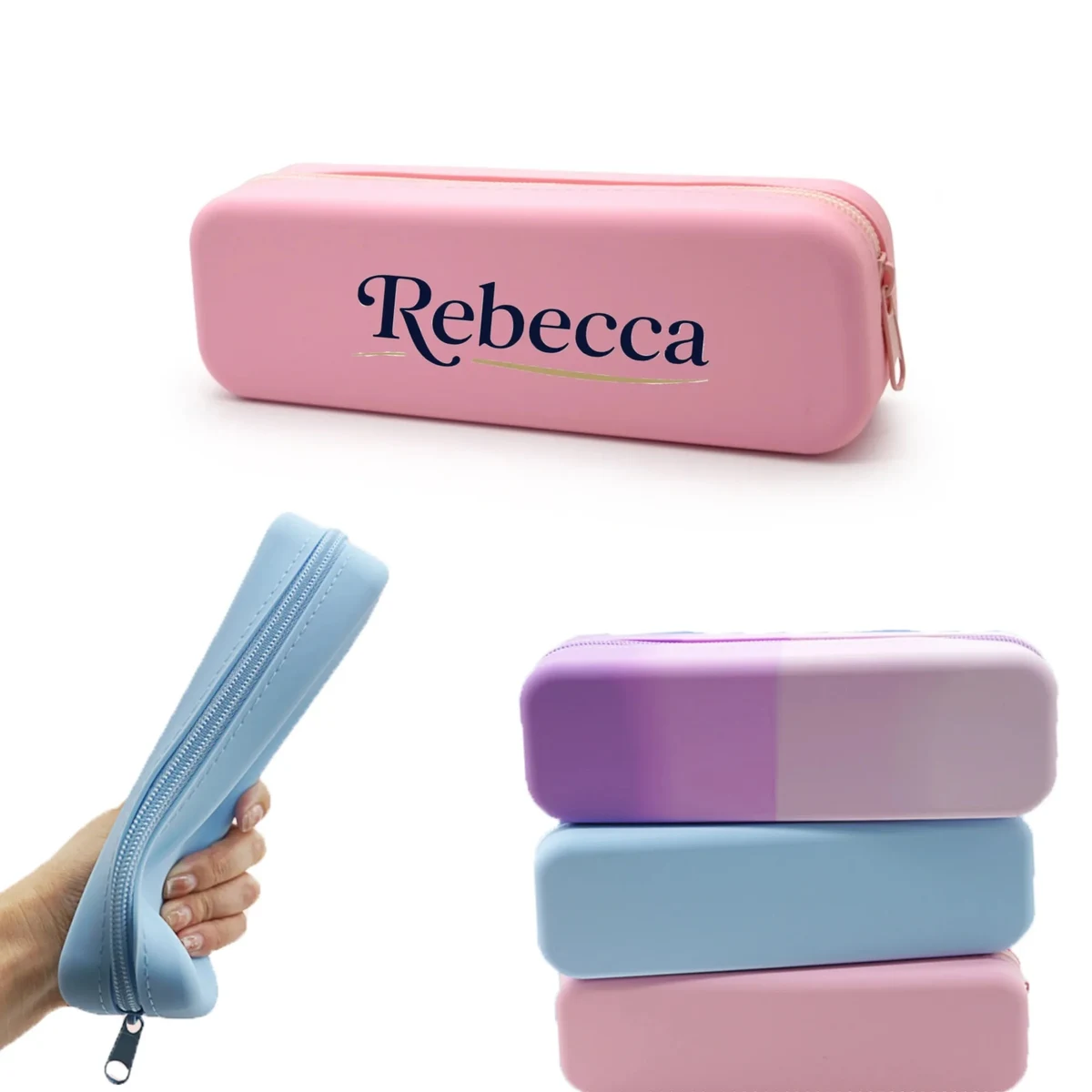 Customized silicone large capacity pencil case 1