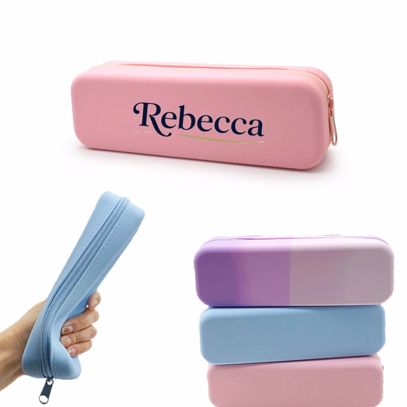 Customized silicone large capacity pencil case