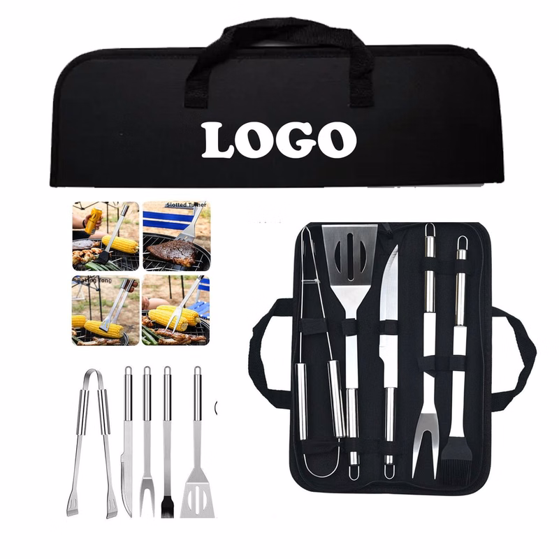 Stainless Steel 5-Piece BBQ Tool Set