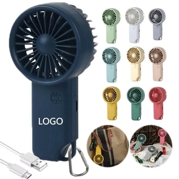 Mini Usb Charging Fan With Carabiner 1