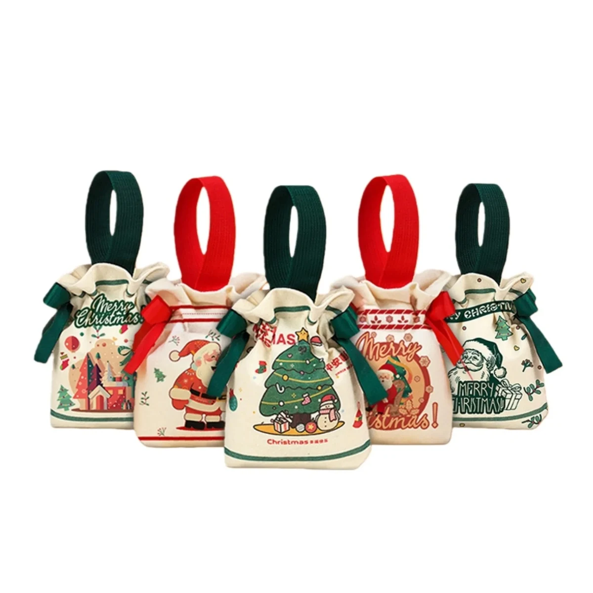 Canvas Christmas Drawstring Bag 1