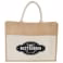 Jute Shopper Tote with Recycled Cotton Pocket