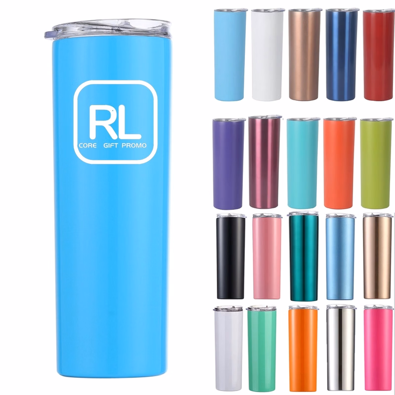 20 oz Stainless Steel Tumbler With Lids And Straws