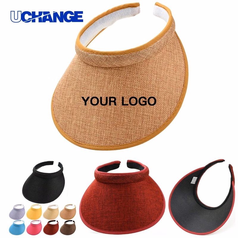 Linen Sun Visor Hat for Summer Activities