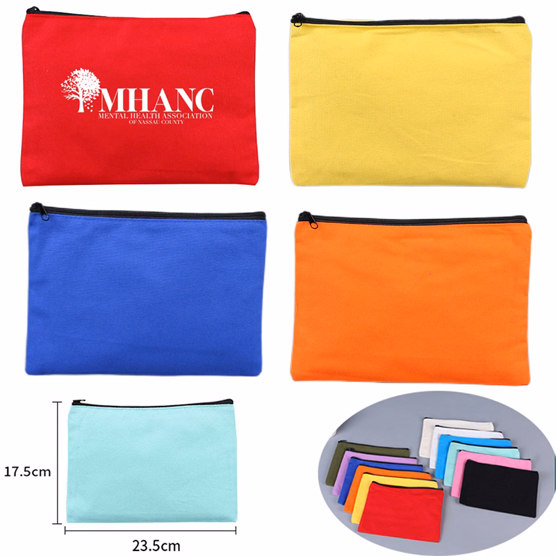 Canvas Zipper Pouch-Assorted Colors
