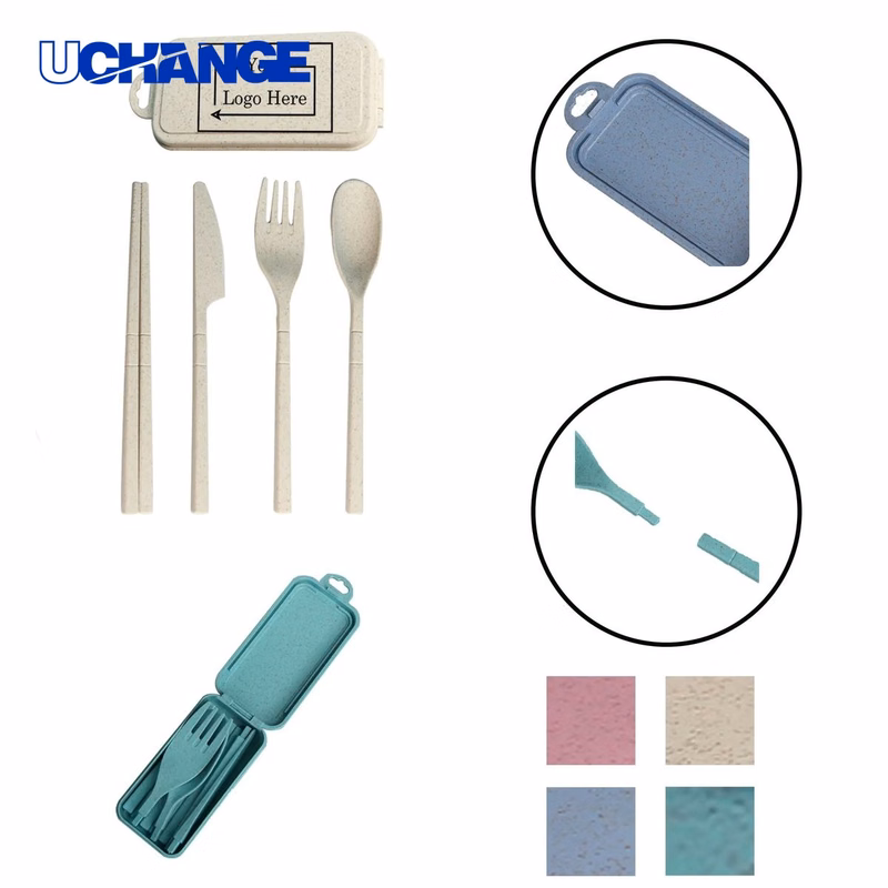 Biodegradable Wheat Straw Cutlery Set for Daily Dining