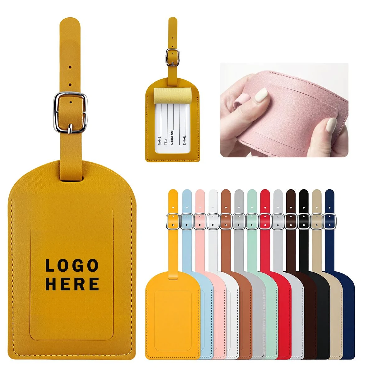 Adjustable Strap Privacy Shield Luggage Tag 1