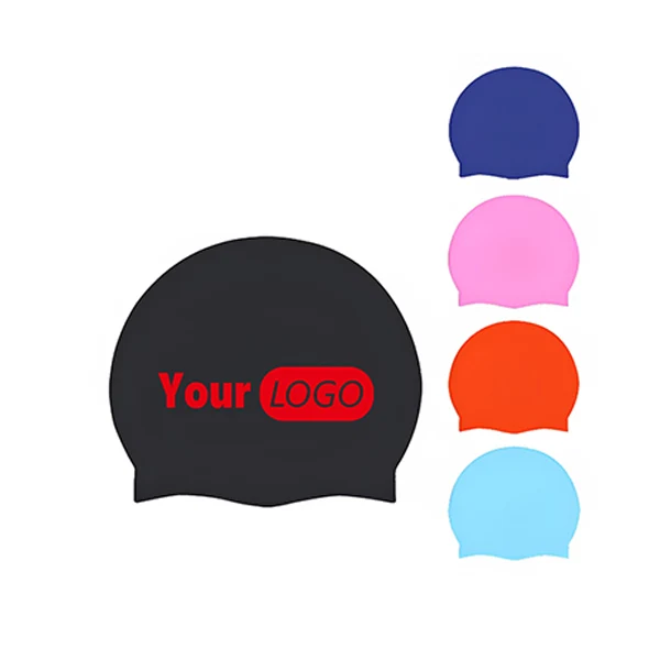 MOQ50 Durable Silicone Swim Cap With Custom Logo 1