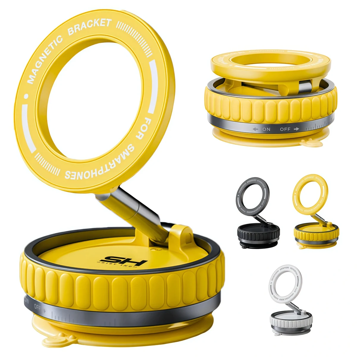 Car Phone Holder with Strong Magnet and Vacuum Base 1