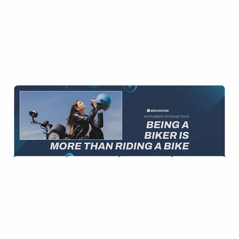 30'w x 10'h Xtra Tall Xpress Straight Display Wall Full Kit - 1 Side Imprint