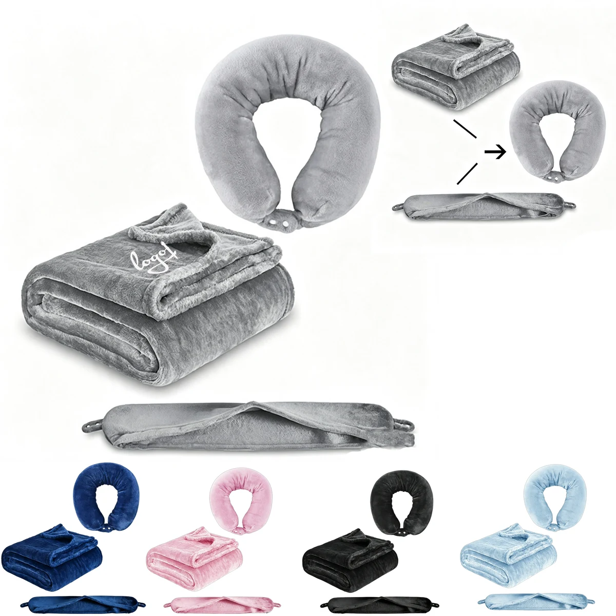 2-in-1 Neck Pillow Blanket 1