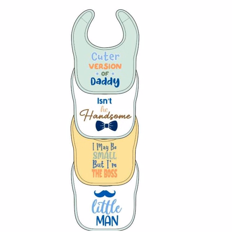 4pk Padded Bibs - Assorted Colors
